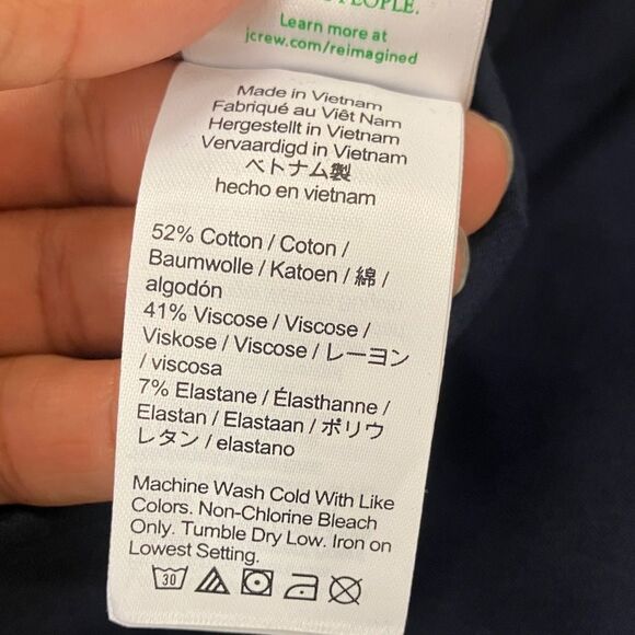 J. Crew Navy Straight Leg Dress Pants size 16 Tall NEW #151 - Picture 9 of 9